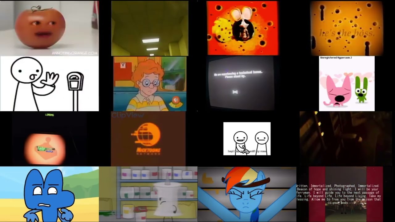 16 creepypasta videos upcoming jumpscares at once.