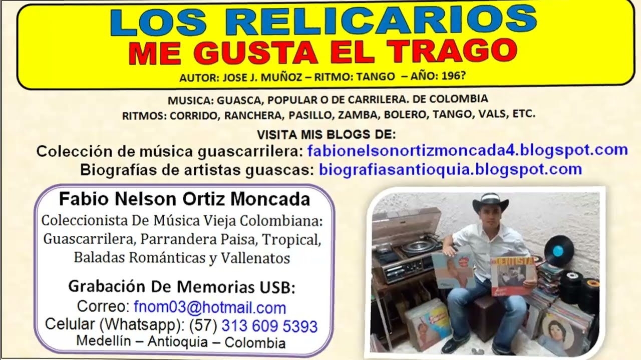 ME GUSTA EL TRAGO - LOS RELICARIOS - Tango (Jose Mu&ntilde;oz) ℗ 1974