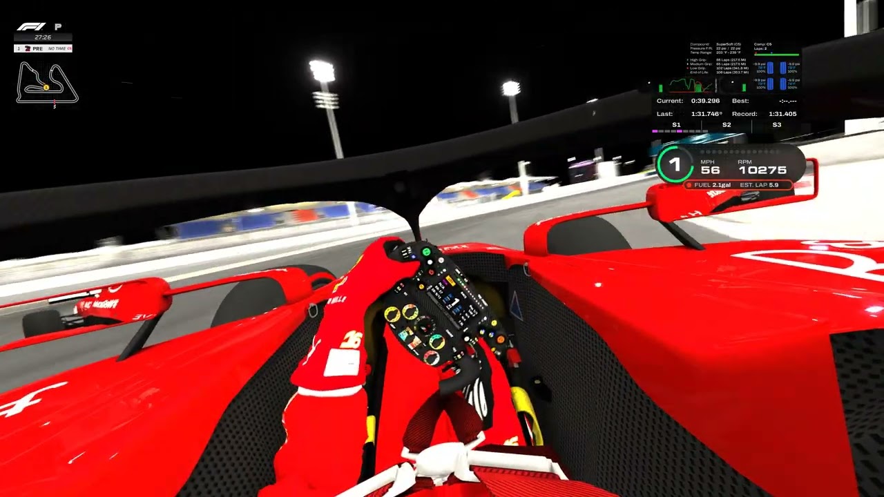 Charles Leclerc 1:31.405 lap at Bahrain in ACFL SF26 2026 Beta fastest lap in Preseason #sf26