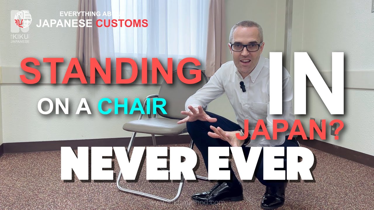 Standing on a chair in Japan