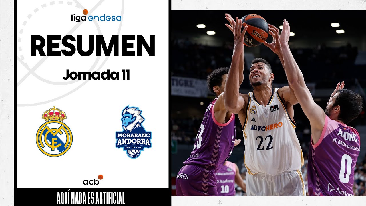 Real Madrid - Morabanc Andorra (85-76) RESUMEN | Liga Endesa 2023-24