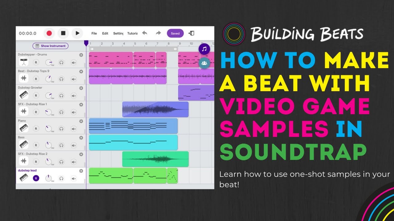How to Make a Beat with Video Game Samples in Soundtrap by Building Beats