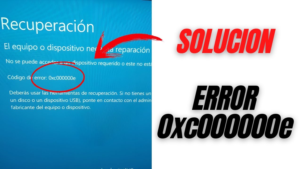 C&oacute;mo Solucionar ERROR 0xc000000e en Windows 10