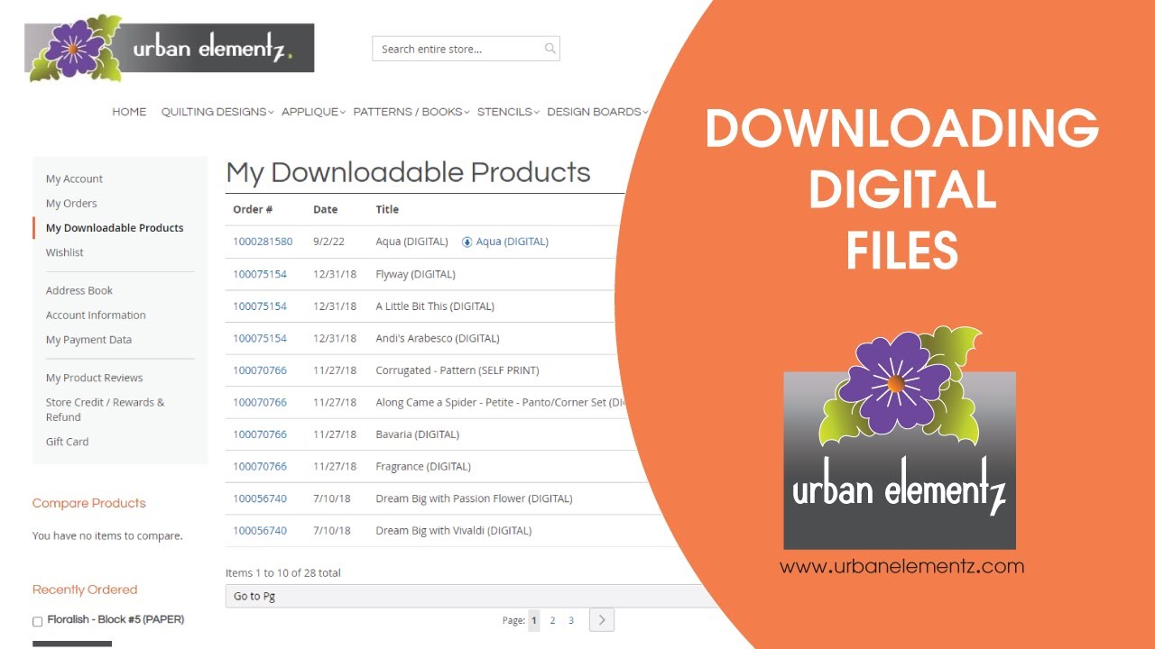 Downloading Digital Files - Urban Elementz