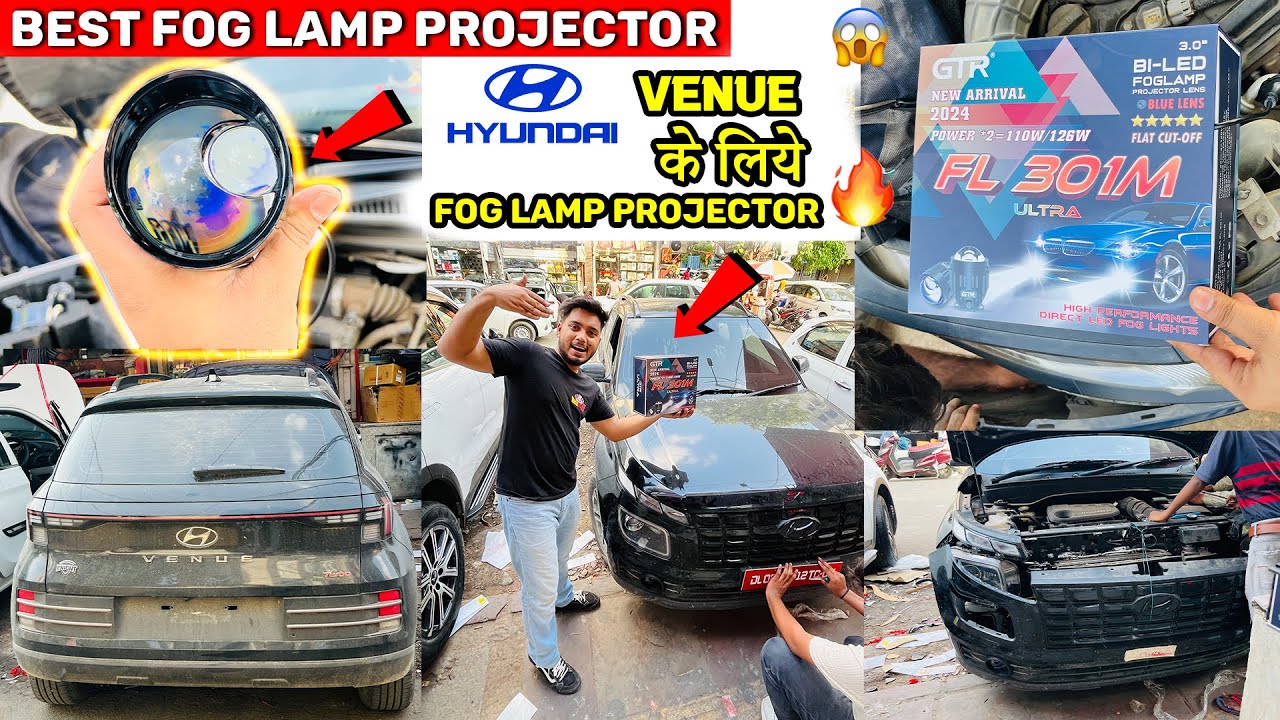 2024 Hyundai Venue मे लागा दिया Fog Light Projector With Bracket 😱🔥 Best Fog Lamp Projector For cars