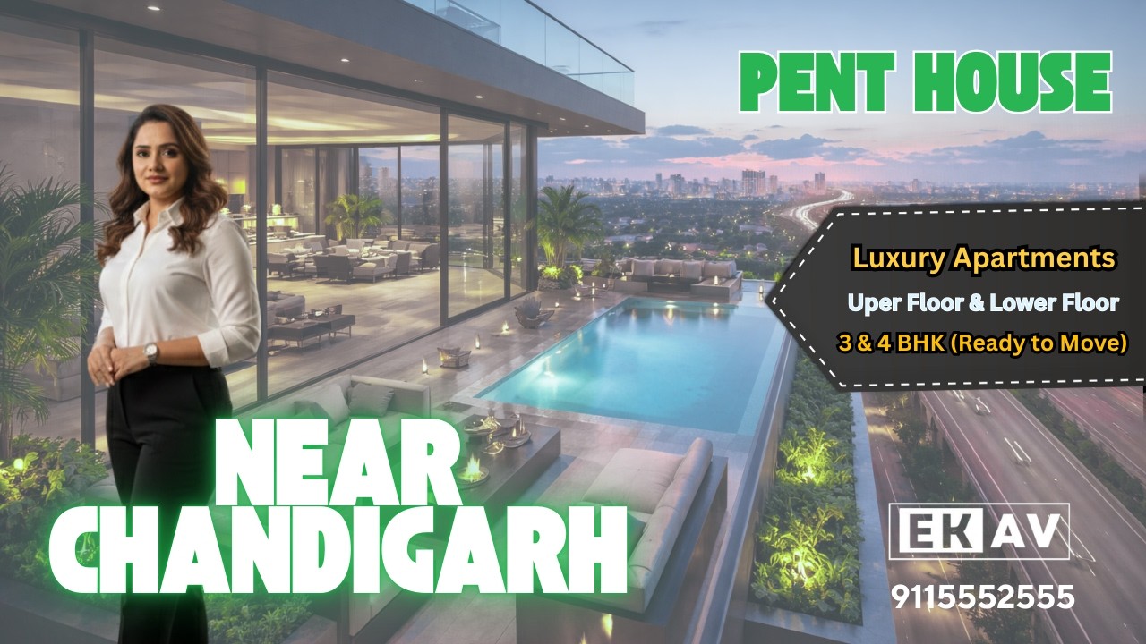 3 BHK Premium Penthouse near Chandigarh – Gated Community with Modern Amenities & Breathtaking Views