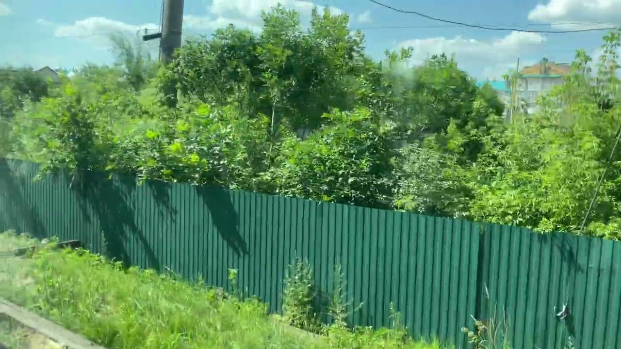 Прибытие на станцию Канаш из окна поезда