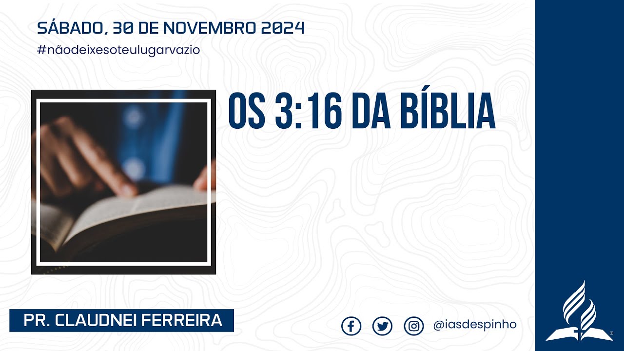 Os 3:16 da Bíblia | Pr. Claudnei Ferreira