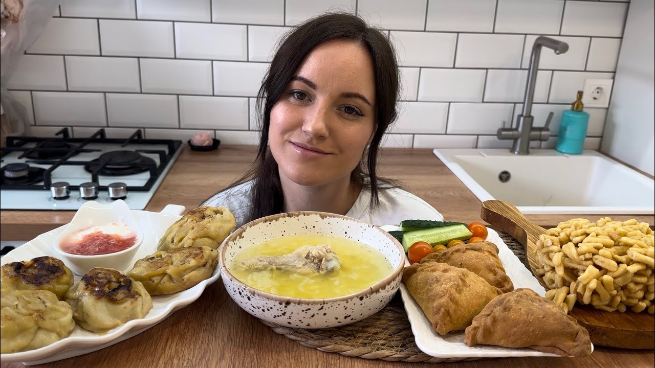 МУКБАНГ ТАТАРСКАЯ КУХНЯ СУП КУРИНЫЙ МАНТЫ ТРЕУГОЛЬНИКИ ЧАК-ЧАК
