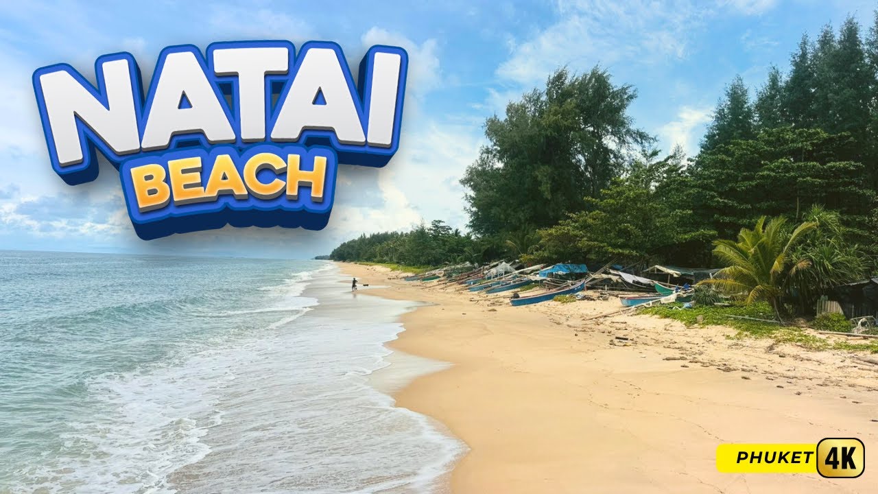 🇹🇭 4K HDR Walking Natai Beach | Thailand Unique Places | Thailand Nature Travel | Thailand Bike Trip