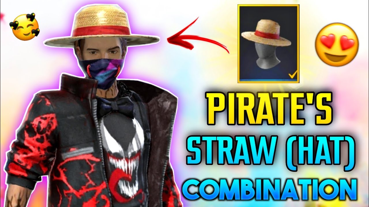 TOP 13 PRO DRESS COMBINATION WITH PIRATE'S STRAW HAT FOR ALL PLAYERS IN FREE FIRE
