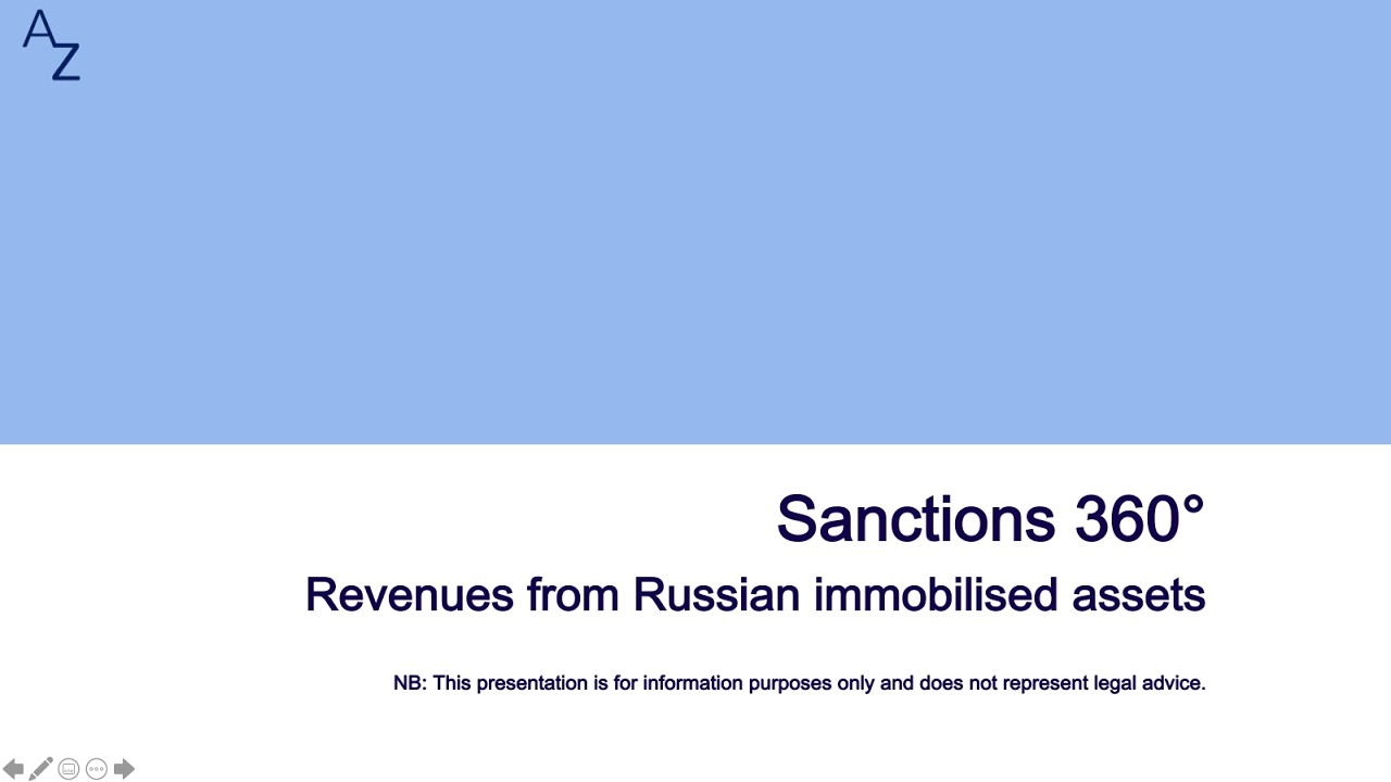 Sanctions 360: Revenues from Russian frozen assets
