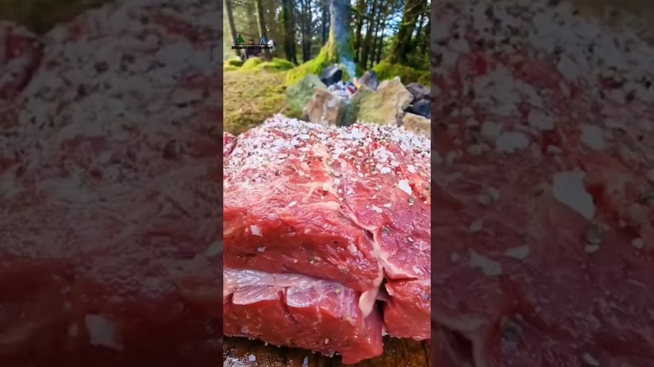 SLOW COOKED BEEF SHOULDER #asmr #beef #meat #camping #solocamping #cooking
