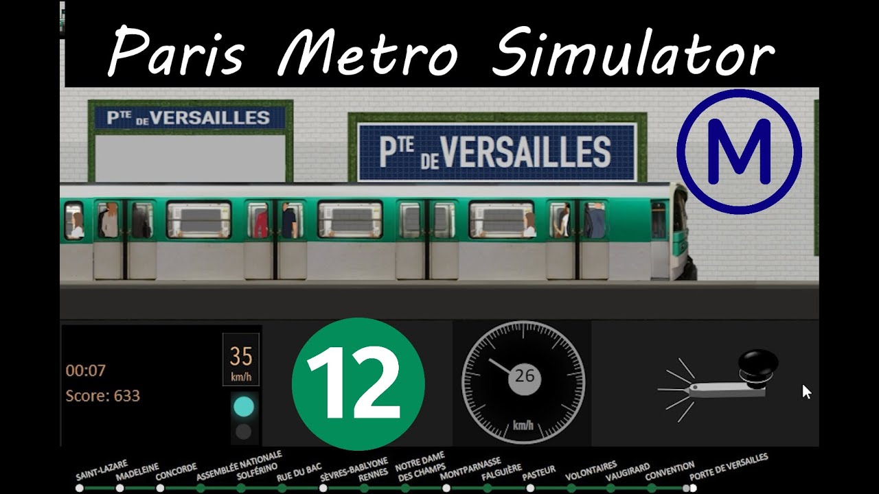 Paris Metro Simulator Gameplay Line 12 - Ligne 12 - Linie 12 / Train MF 67
