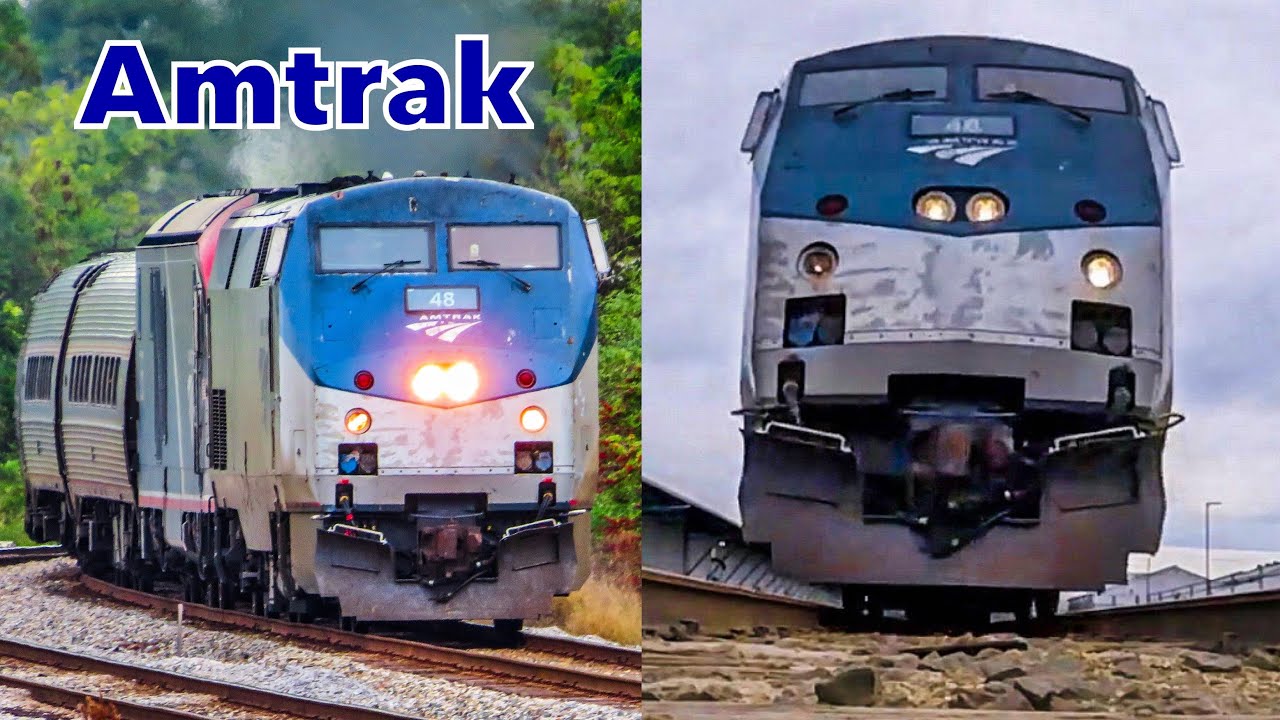 Amtrak Silver Meteor Runs Over Camera on Bouncy Track!