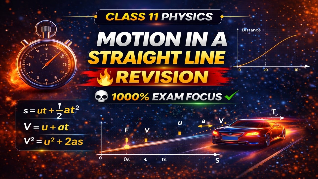 CBSE Class 11 || Physics || Motion in a Straight Line || Animation || in English