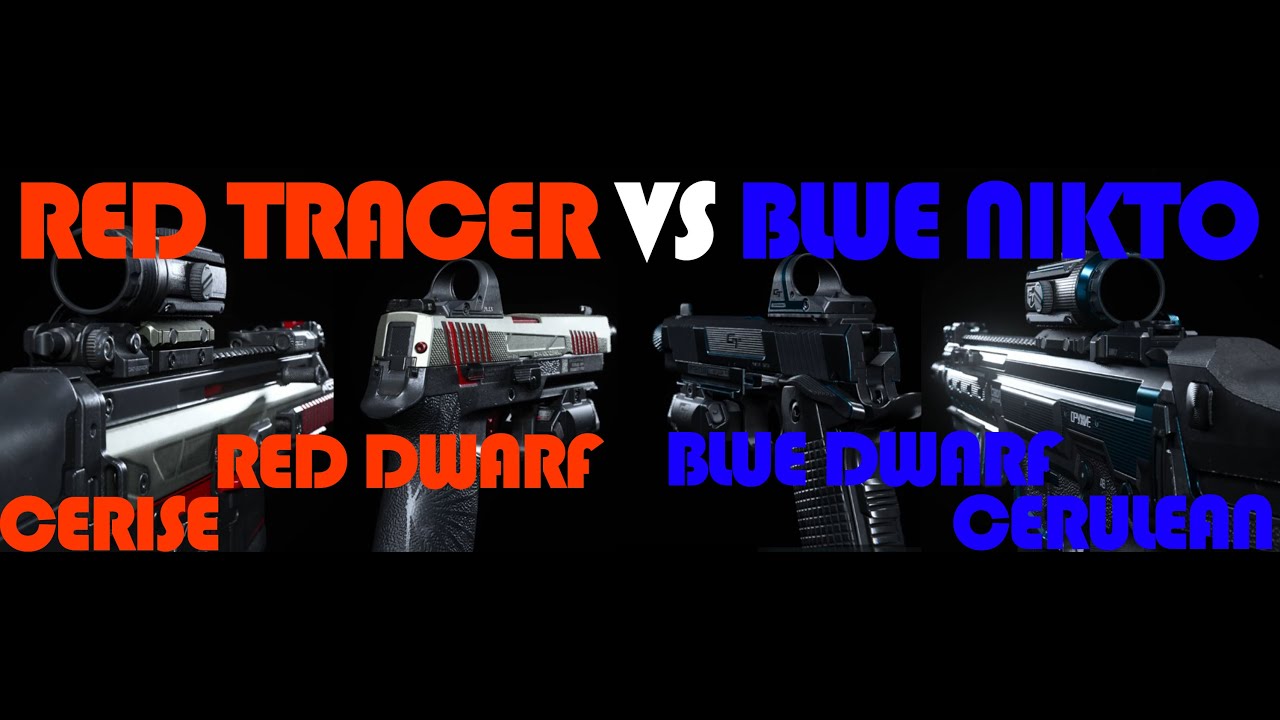 Red Tracer VS Blue Nikto - Cerise Red Dwarf VS Cerulean Blue Dwarf - Call of Duty Modern Warfare