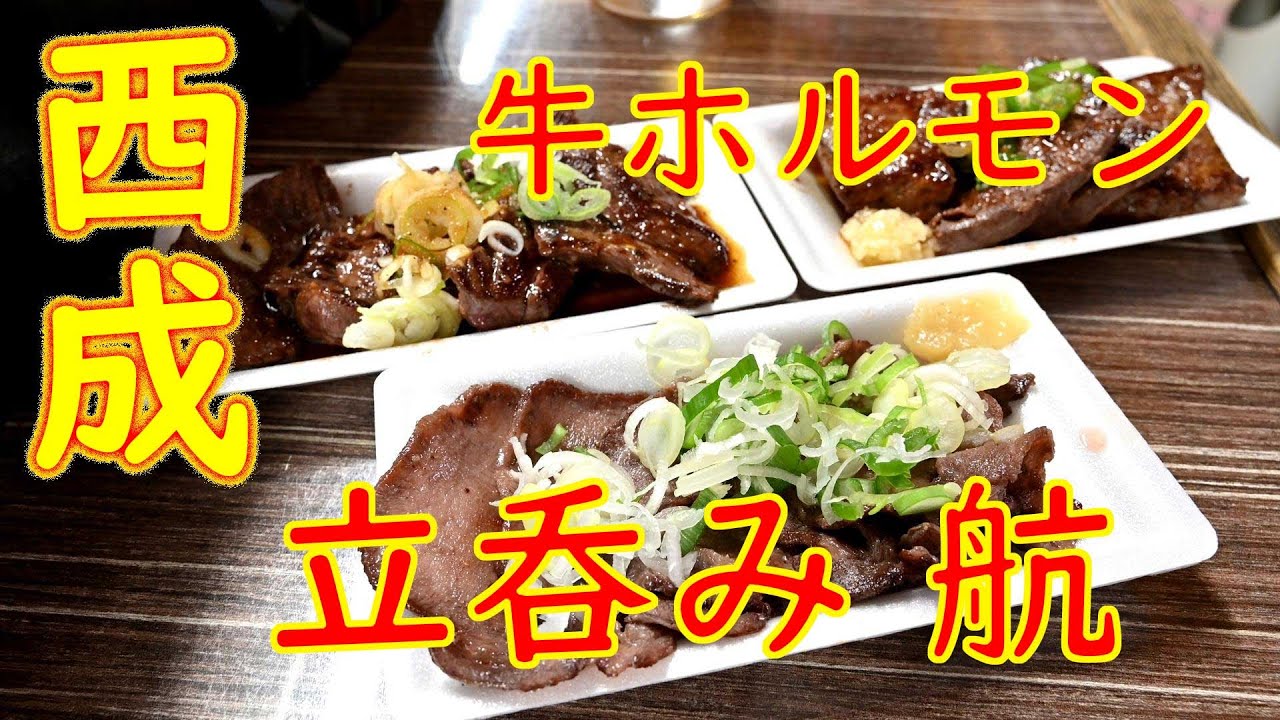 【西成牛ホルモン】「立呑み 航（わたる）」牛ホルモン類、牛ホルモン煮込み豆腐、他 Japanese Food 