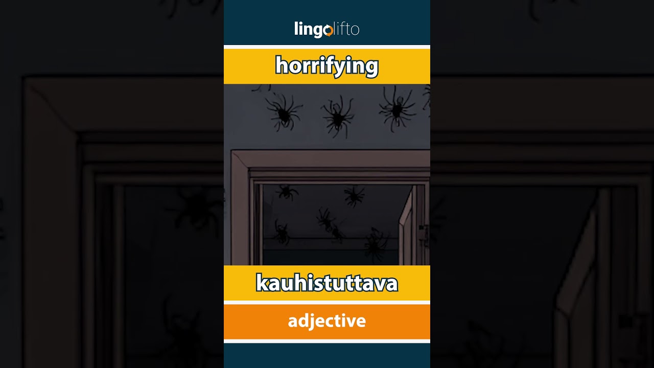 🇬🇧🇫🇮 horrifying - kauhistuttava : learn English : opetellaan englantia : vocabulary builder