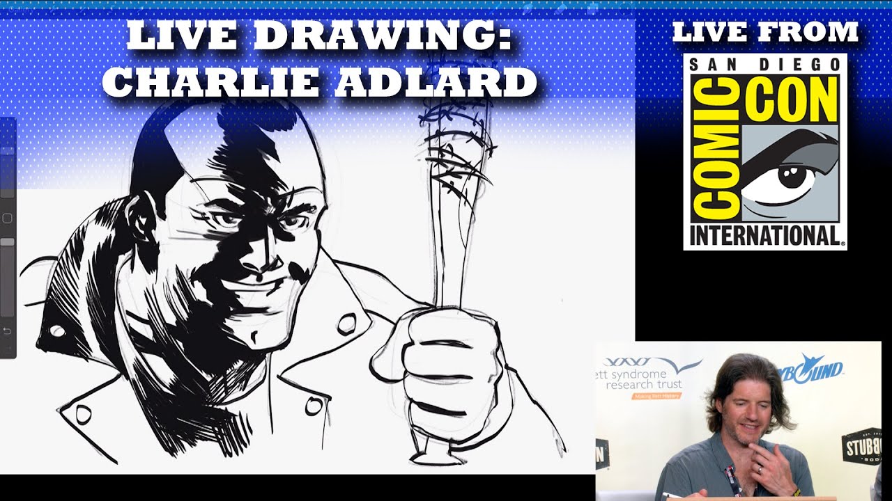 THE WALKING DEAD'S NEGAN LIVE DRAWING BY CHARLIE ADLARD | SAN DIEGO COMIC CON 2016 LIVE SHOW!