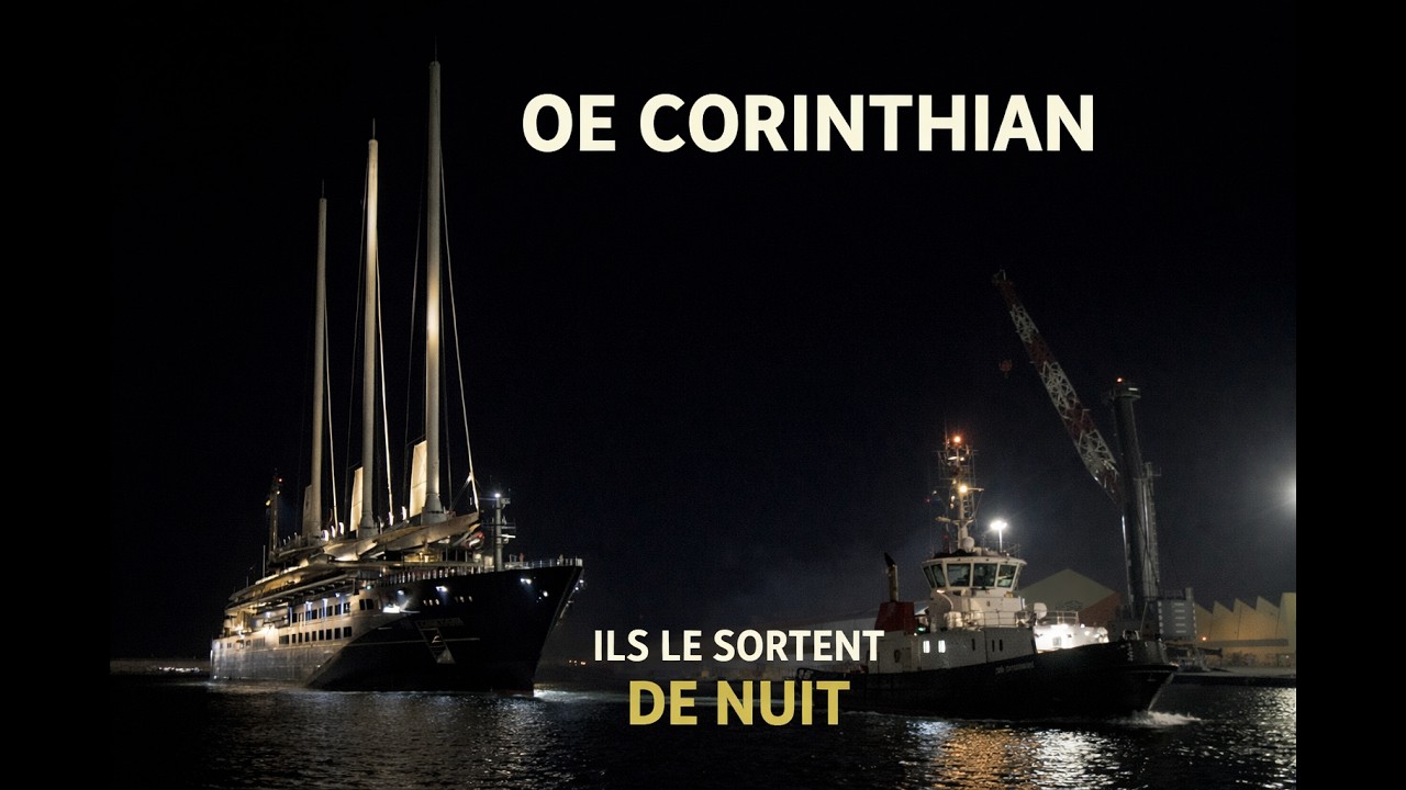 OE Corinthian : sortie de nuit à Saint-Nazaire pour ses essais en mer