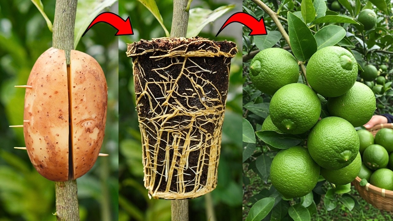🌿I Used POTATO Power to Grow a Lemon Tree in 1 Month🥔