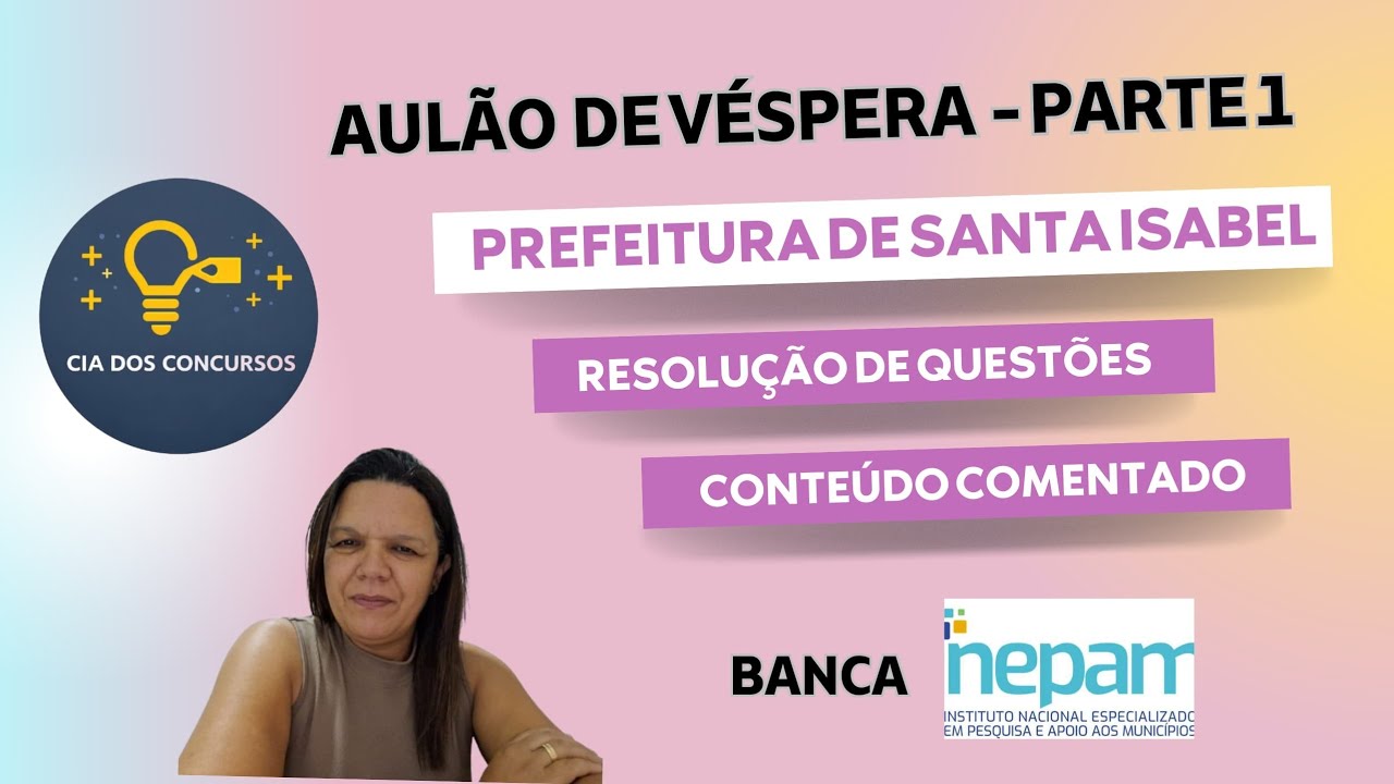 AULÃO DE VÉSPERA- Santa Isabel - Parte I