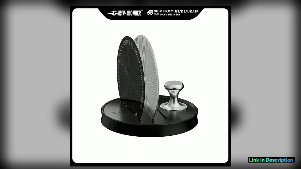 MHW3BOMBER Espresso Puck Screen Set 02mm 08mm Stainless Steel Reusable Coffee Filter for