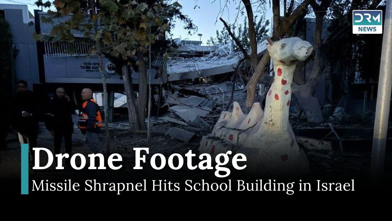 Drone Footage: Yemeni Missile Shrapnel Hits Israeli School | News Today | AH1B