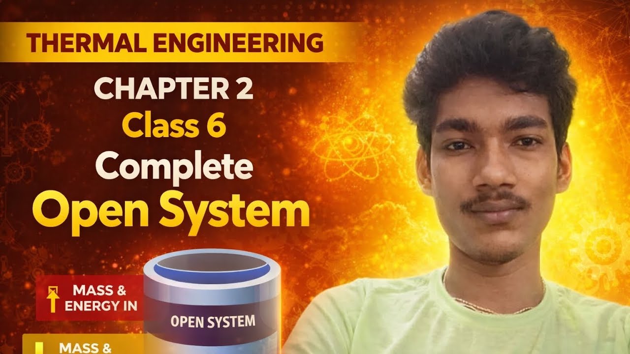 Complete Open System | Thermal Engineering Chapter 2 | Class 6 | SSC JE RRB JE Diploma