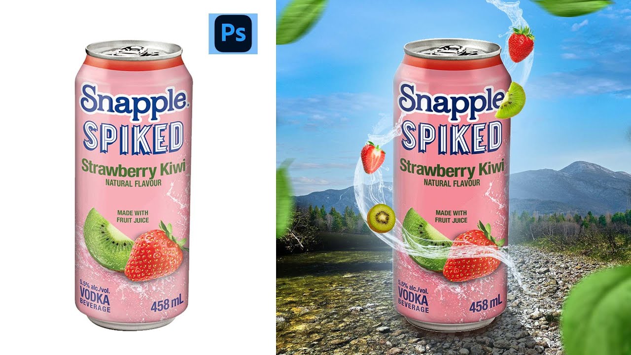 Product manipulation advertising design in photoshop