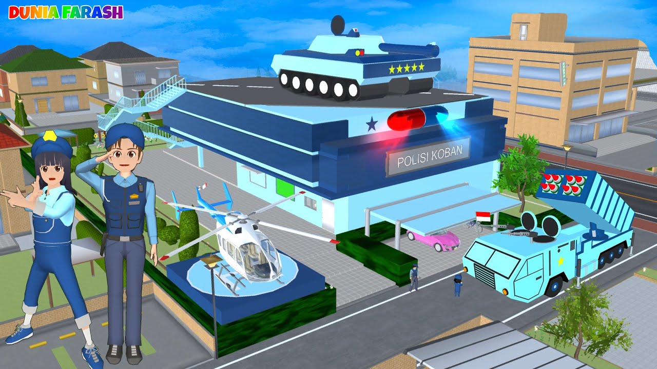 Rumah Yuta Dan Mio Jadi Markas Kantor Polisi Koban Vs Yakuza Himawari || Sakura School Simulator