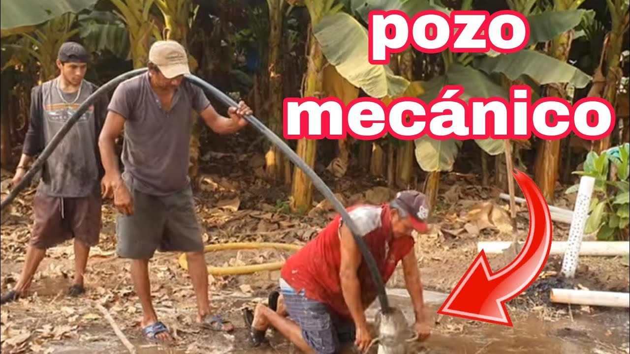 Vean como se hace un pozo Mecánico y a  cuantos metros encontramos agua 💧