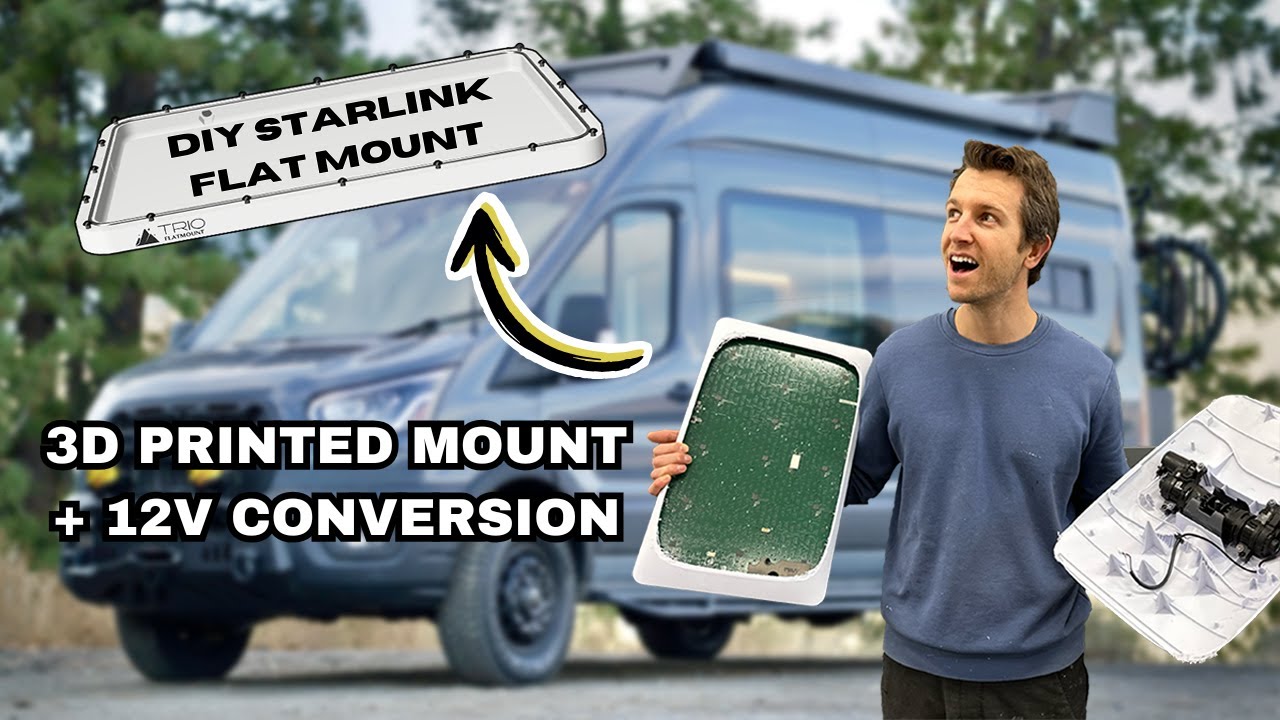 DIY Starlink Flat Mount and 12V Conversion | The TRIO Gen 2 Flatmount