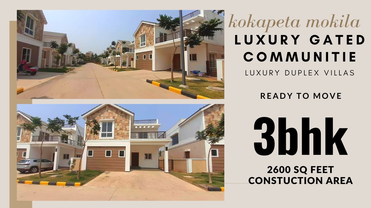 హైదరాబాదులో మరో ప్రపంచం || East face luxury duplex villa for sale in mokila || nearest kokapeta ||