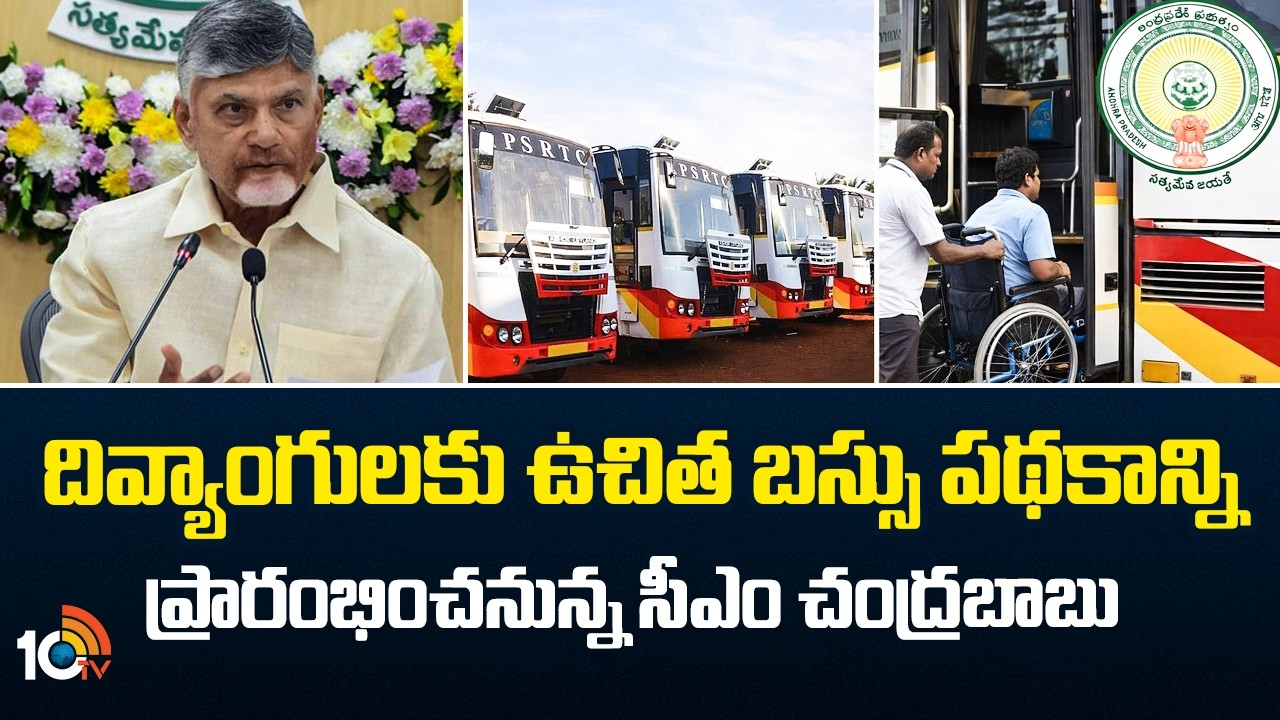 Divyang Shakti Scheme | CM Chandrababu Launches Free Bus Scheme for Divyangs | 10TV News