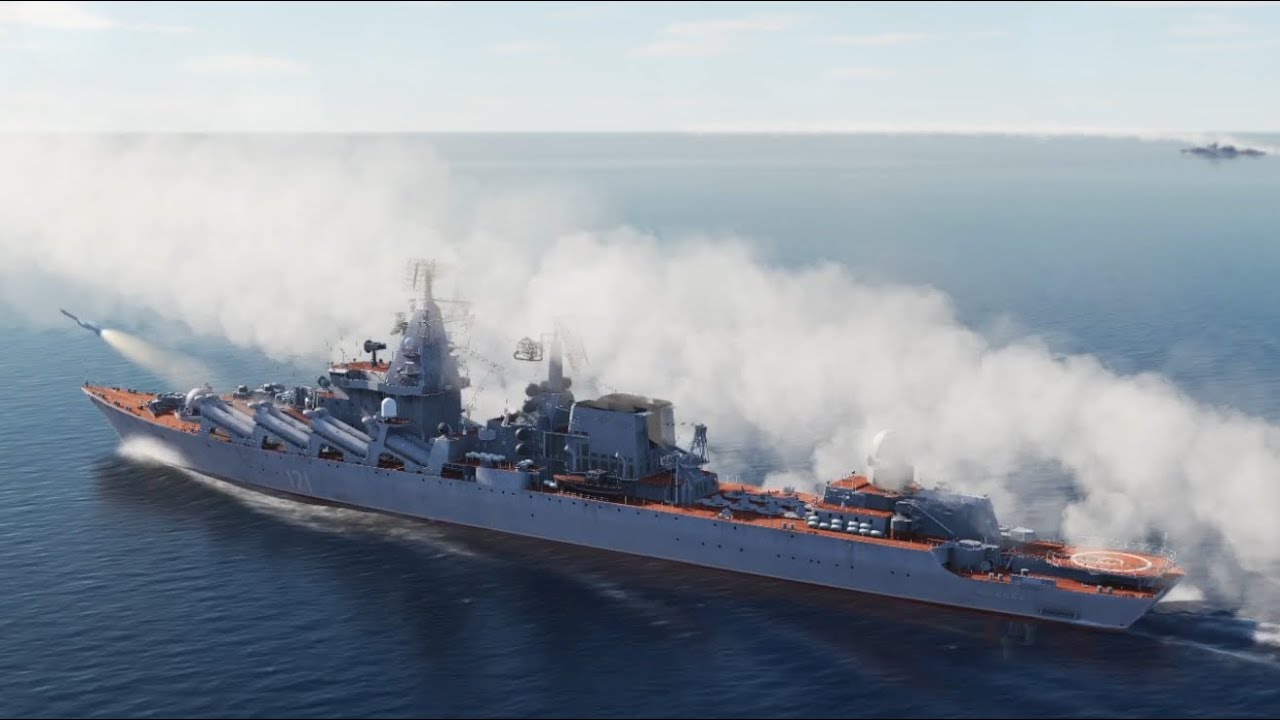 ロシア海軍スラヴァ級ミサイル巡洋艦vs米海軍空母打撃群【DCSWorld】