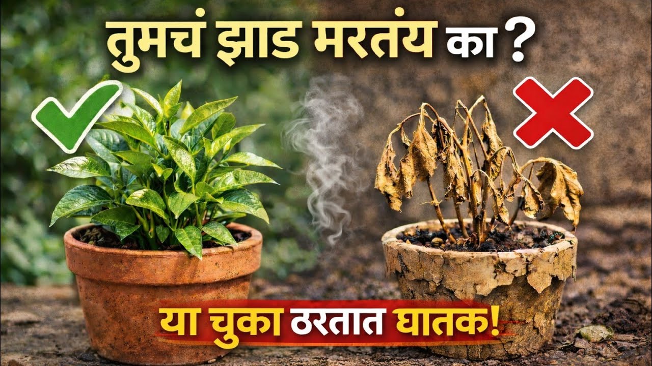 झाडं सुकण्यामागची खरी कारणं | 90% लोक या चुका करतात | Plant Care Marathi