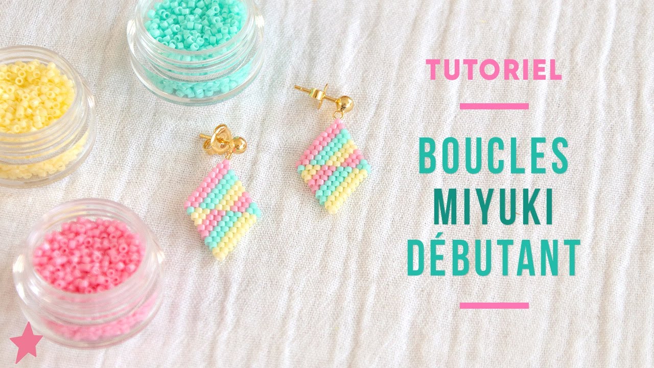 Apprendre le Brick Stitch - Mod&egrave;le Boucles d'Oreilles Miyuki D&eacute;butant