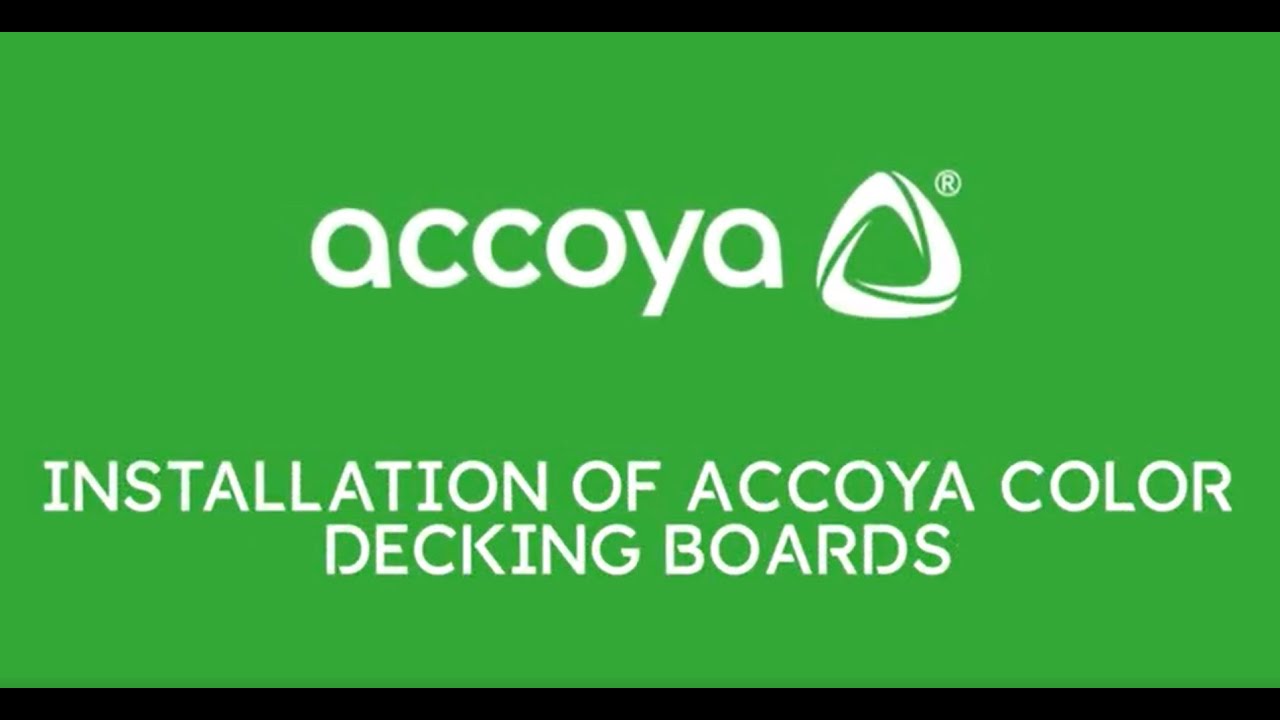 Installation of Accoya Color decking boards