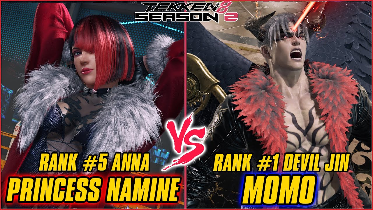 TEKKEN 8 | PRINCESS NAMINE  (RANK #5 ANNA) vs MOMO (RANK #1 DEVIL JIN) | TEKKEN 8 RANKED MATCH