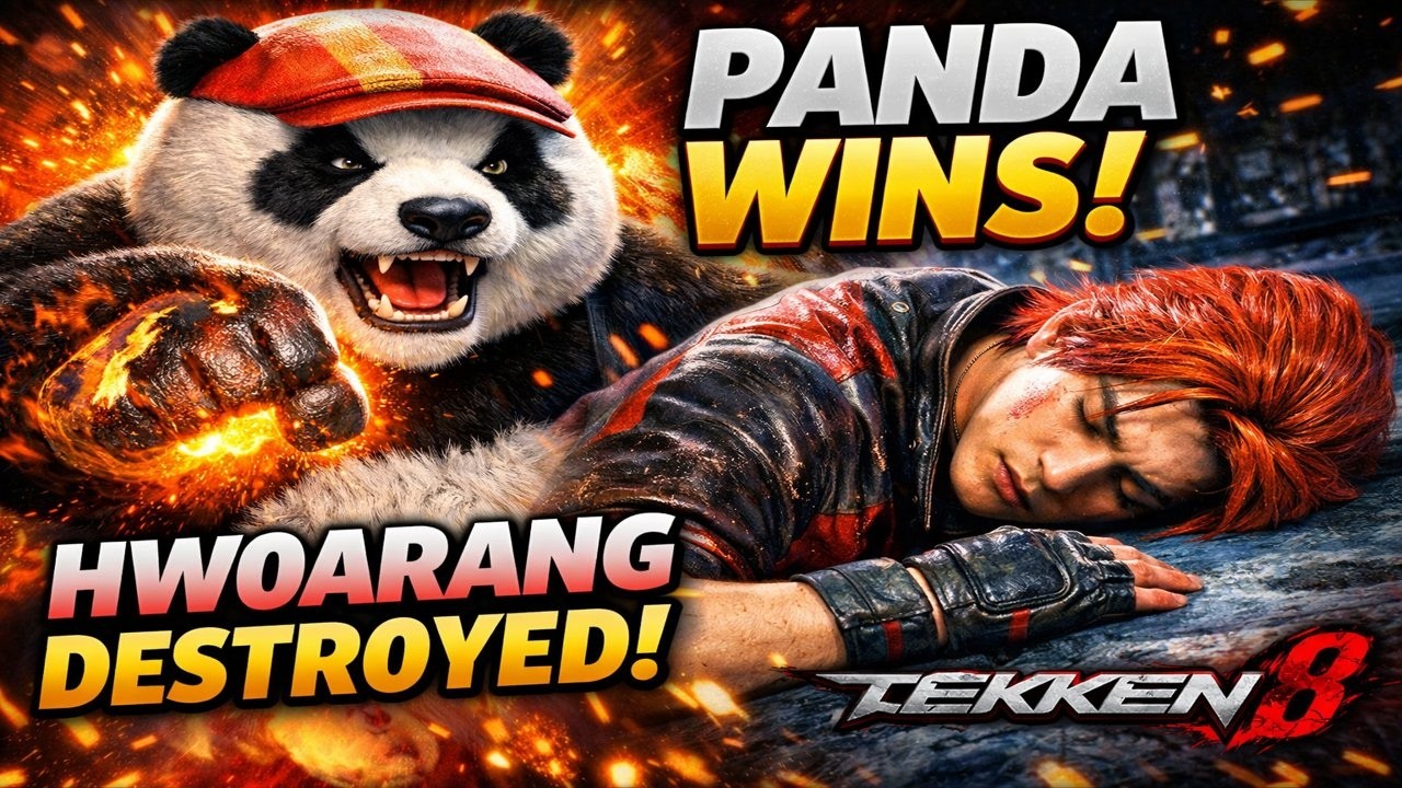 Panda steps into the fight and delivers a powerful victory against Hwoarang! 🐼🔥