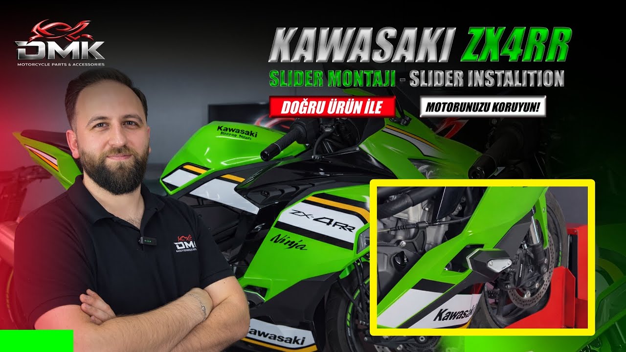DMK | Kawasaki ZX-4RR Slider (Koruma Takozu) | MONTAJ | FRAME SLIDER INSTALLATION