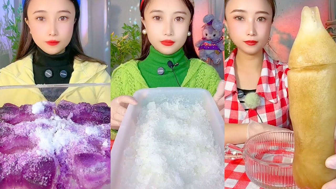 Homemade Chinese Ice Eating ASMR | Soft Frozen Desserts & Snow Ice Sounds #81