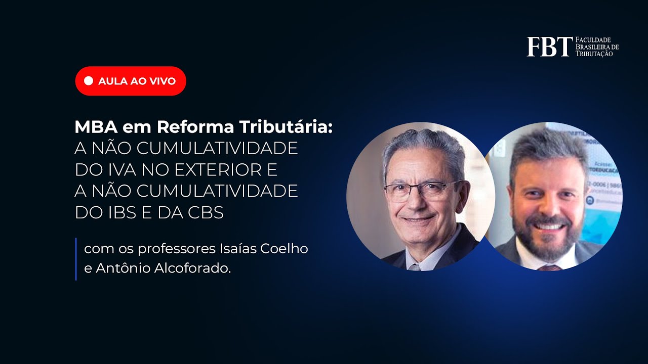 O Princípio da Não-Cumulatividade no Exterior e no Brasil - Profº Isaías Coelho e Antônio Alcoforado