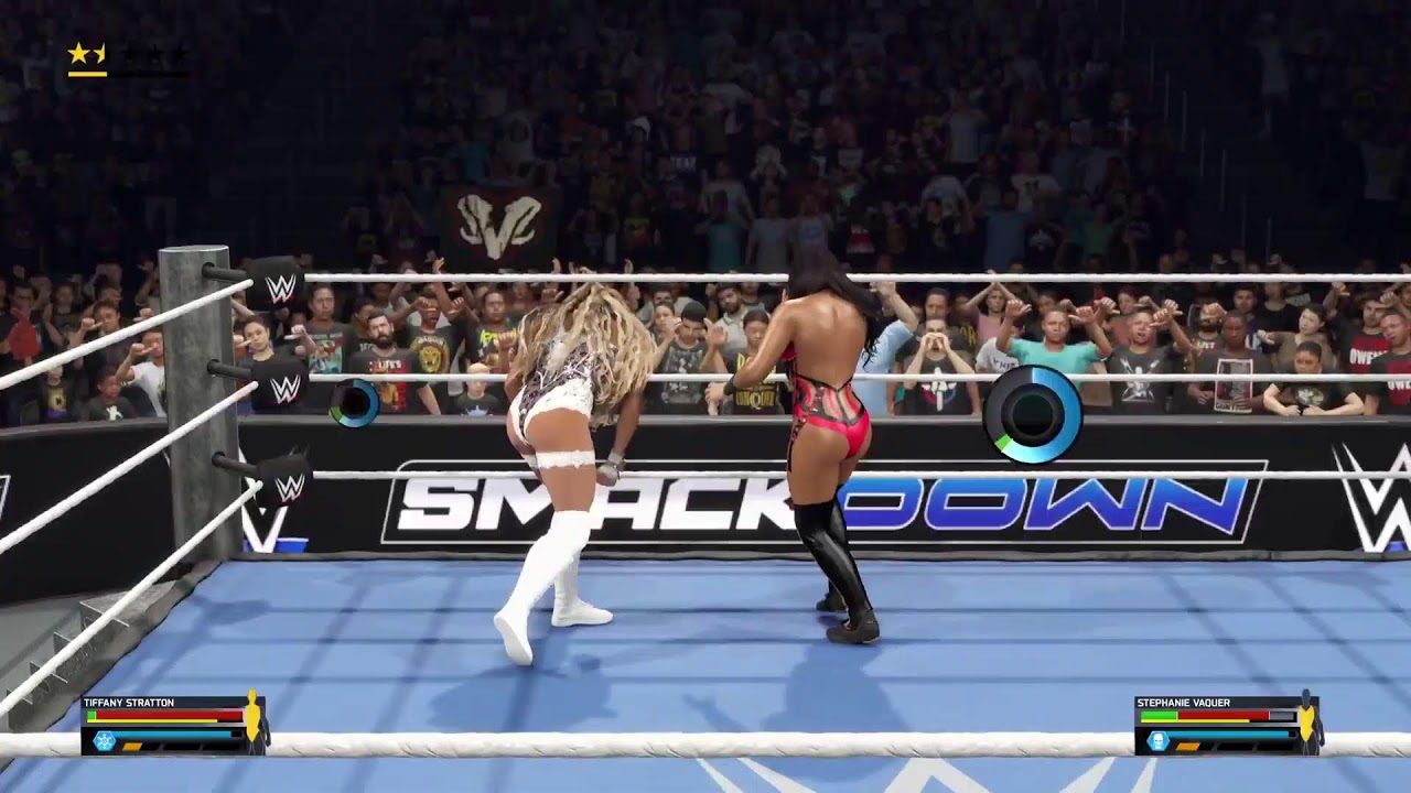 Wwe 2K25 SMACKDOWN tiffany stratton vs stephanie vaquer for the world championship