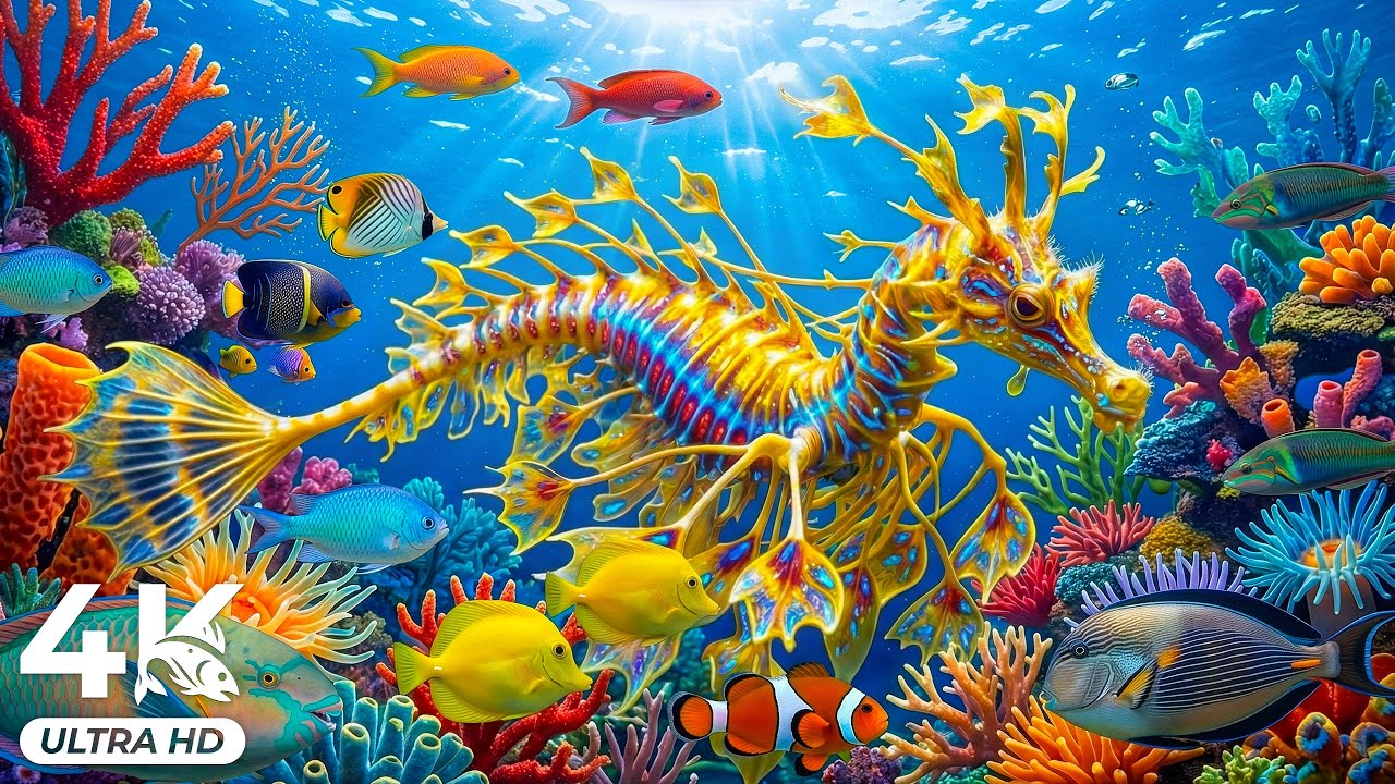 Underwater Wonders 4K – Peaceful Ocean Life, Flowing Fish Motion and Gentle Aquarium Sounds