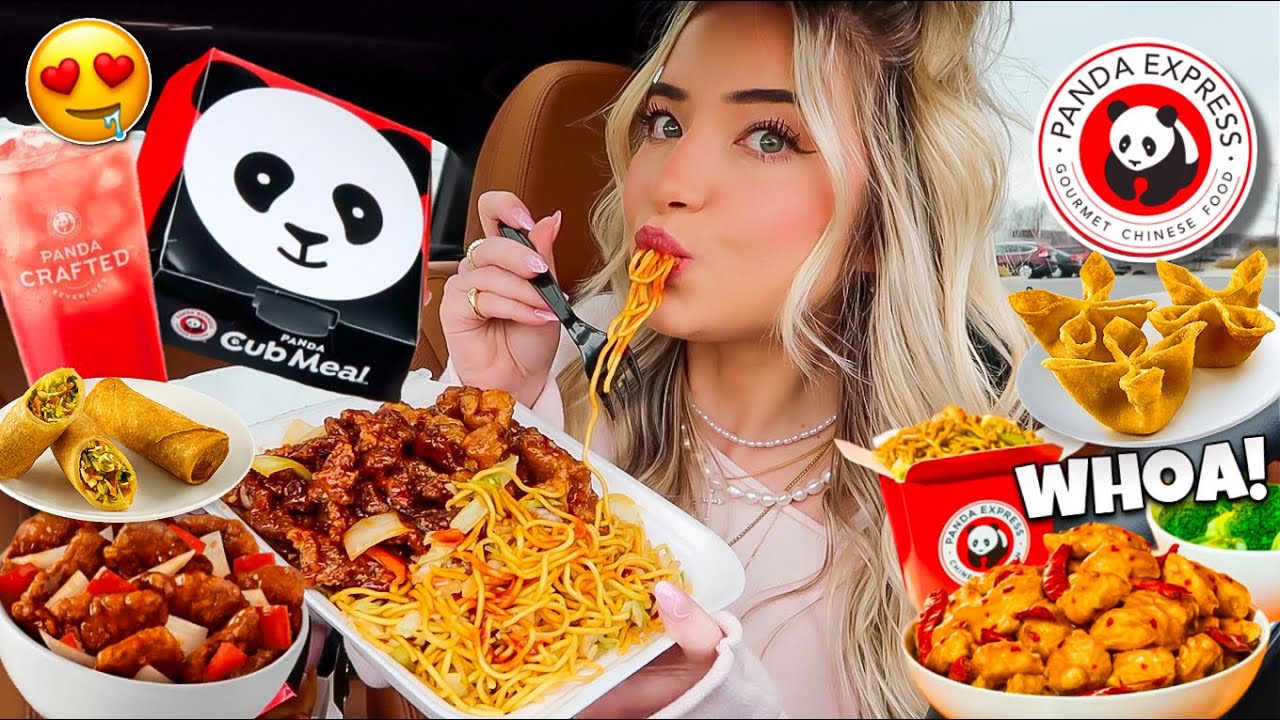 Panda Express Mukbang! Orange Chicken, Beijing Beef, Chow Mein & more!