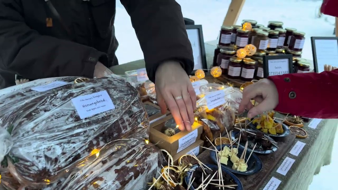Уютная рождественская атмосфера на рынке Люкселе | Швеция зимой