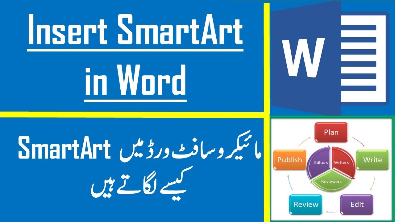 Insert SmartArt in Word | Working with SmartArt (Urdu/Hindi)